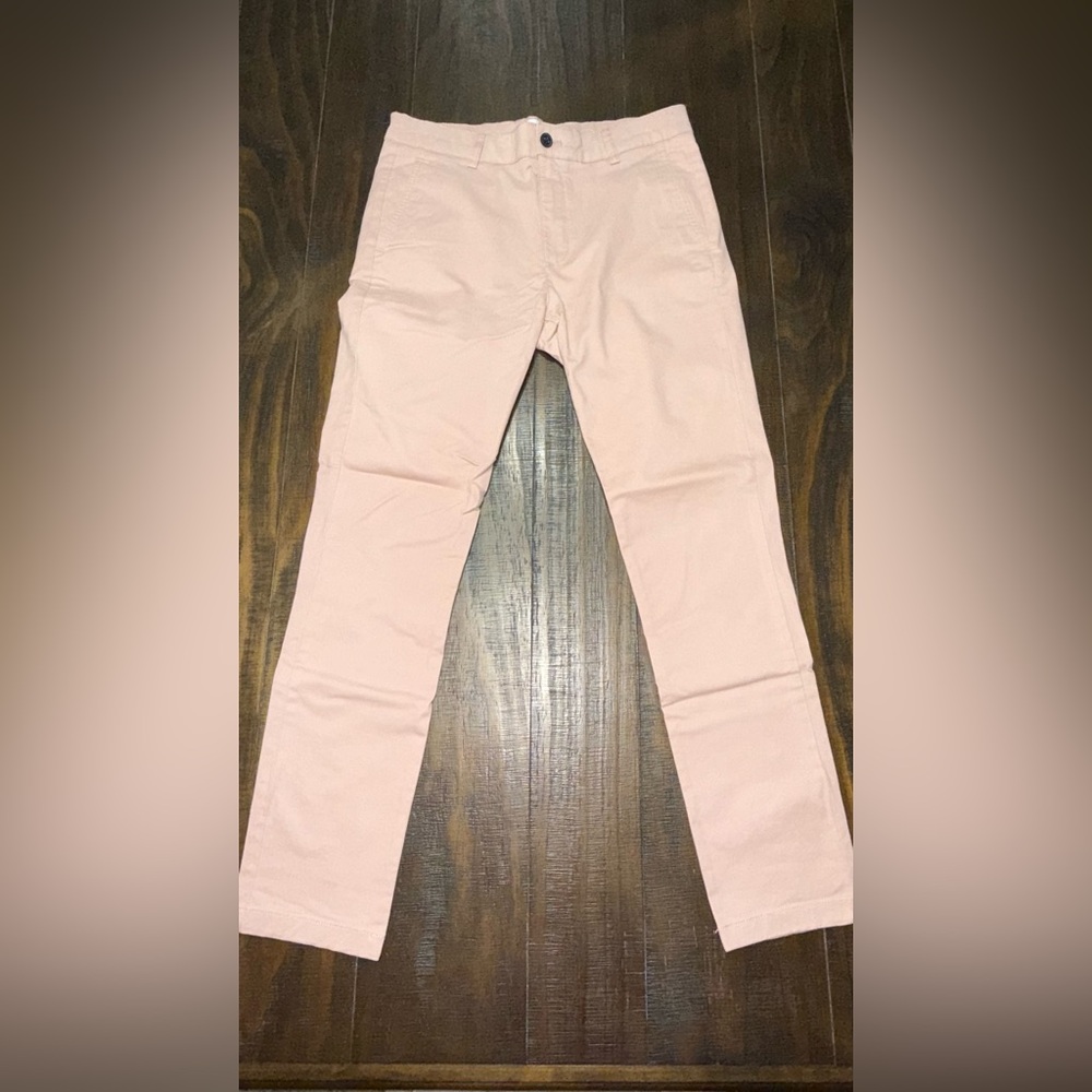 Topman Men’s Light Pink Straight-Leg Pants